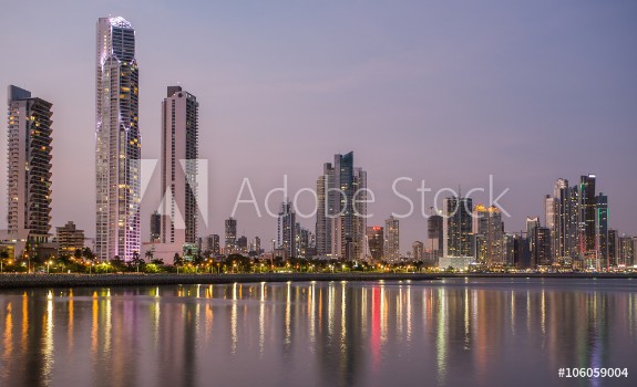 Bild på Panama City city center skyline and Bay of Panama Panama Central America
